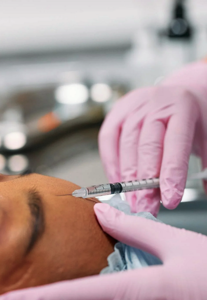 Sacramento area patient meeting with a facial plastic surgeon for Botox and filler consultation